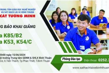 THÔNG BÁO KHAI GIẢNG ngày 15-06-2024