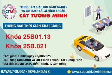 THÔNG BÁO KHAI GIẢNG ngày 28-08-2025