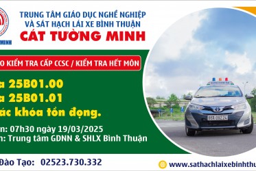 THÔNG BÁO KIỂM TRA CẤP CCSC / KIỂM TRA HẾT MÔN ngày 19-03-2025